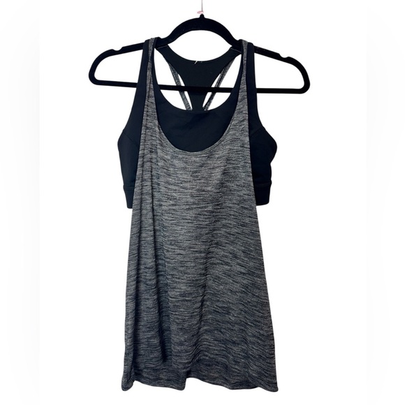 LULULEMON Twist and Toil Tank Built In Bra Heathered Black - Picture 7 of 8
